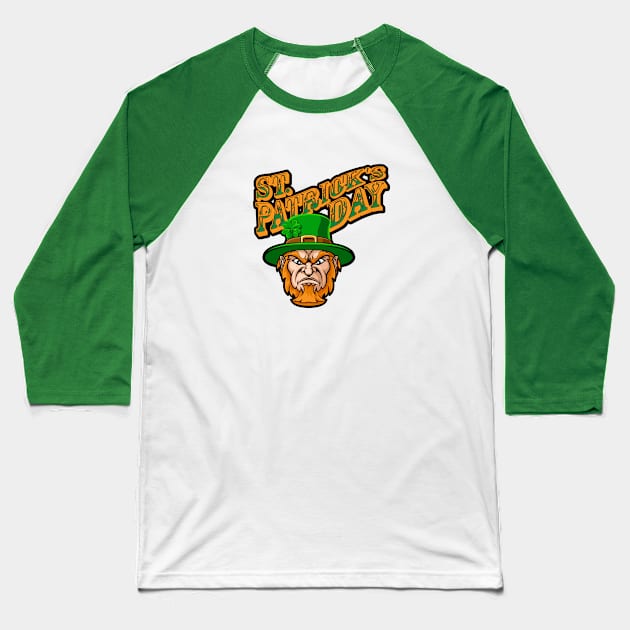 Angry Leprechaun Baseball T-Shirt by spicytees